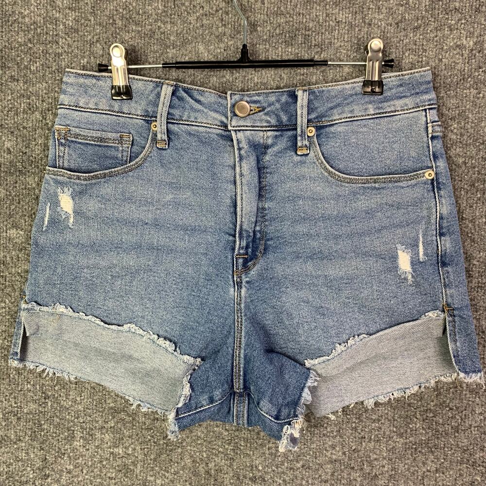 Good American Good Curve Shorts Size‎ 8/29 Distressed Jean Shorts